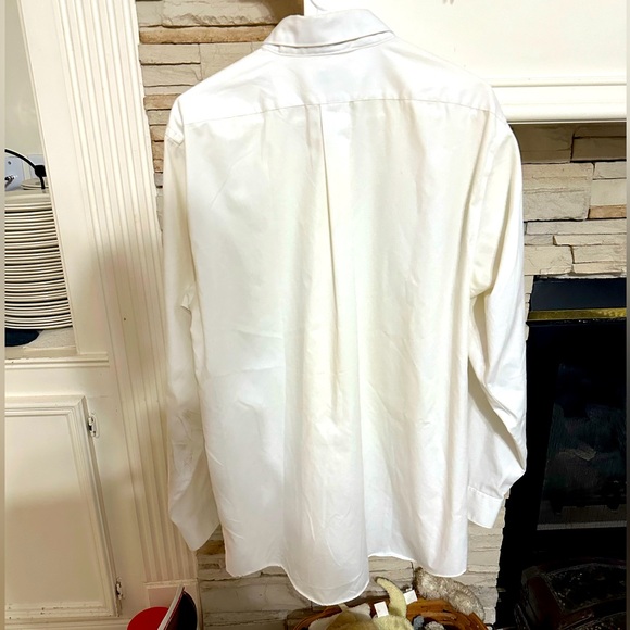 VAN HEUSEN WHITE DRESS SHIRT PINPOINT OXFORD WRINKLE FREE 16 1/2 34/35 CA50900 - Picture 4 of 8